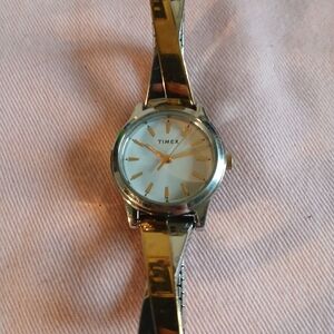 Timex Women’s Gold And Silver Tone Bracelet Watch with White Dial